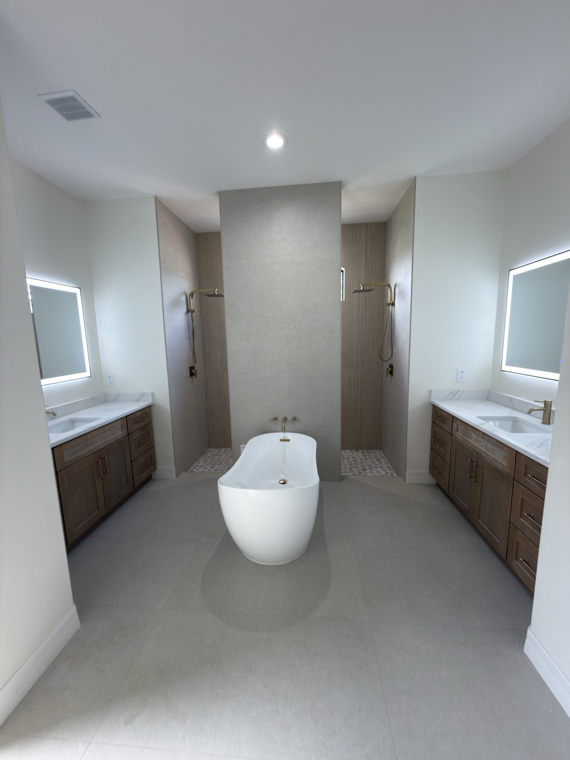 Completed bathroom renovation